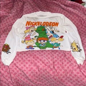 Long sleeve cropped Nickelodeon graphic tee
